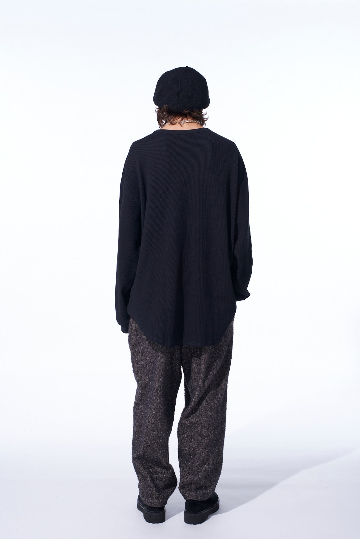 16/THERMAL WAFFLE GUSSET OVERSIZED T-SHIRT