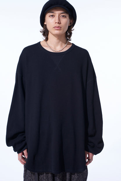 16/THERMAL WAFFLE GUSSET OVERSIZED T-SHIRT