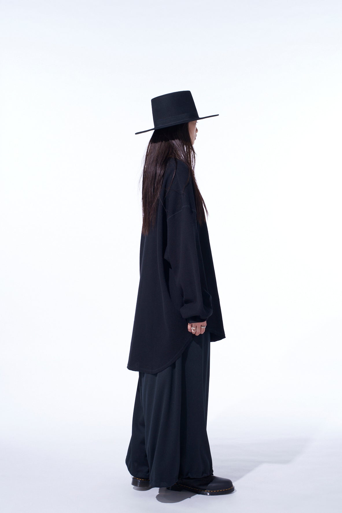 16/THERMAL WAFFLE GUSSET OVERSIZED T-SHIRT