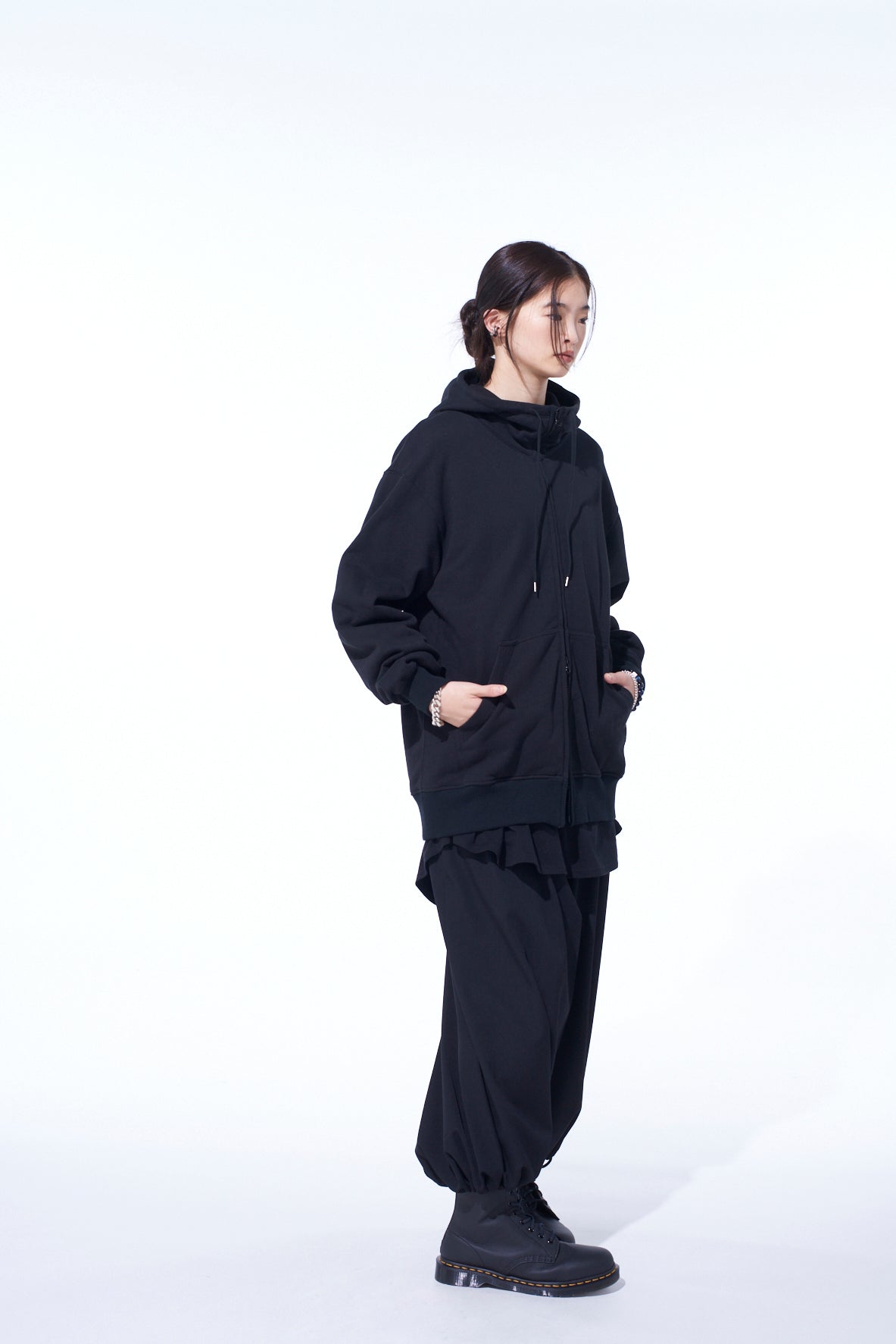 FRENCH TERRY FLOWER EMBROIDERY ZIP-UP HOODIE – THE SHOP YOHJI YAMAMOTO