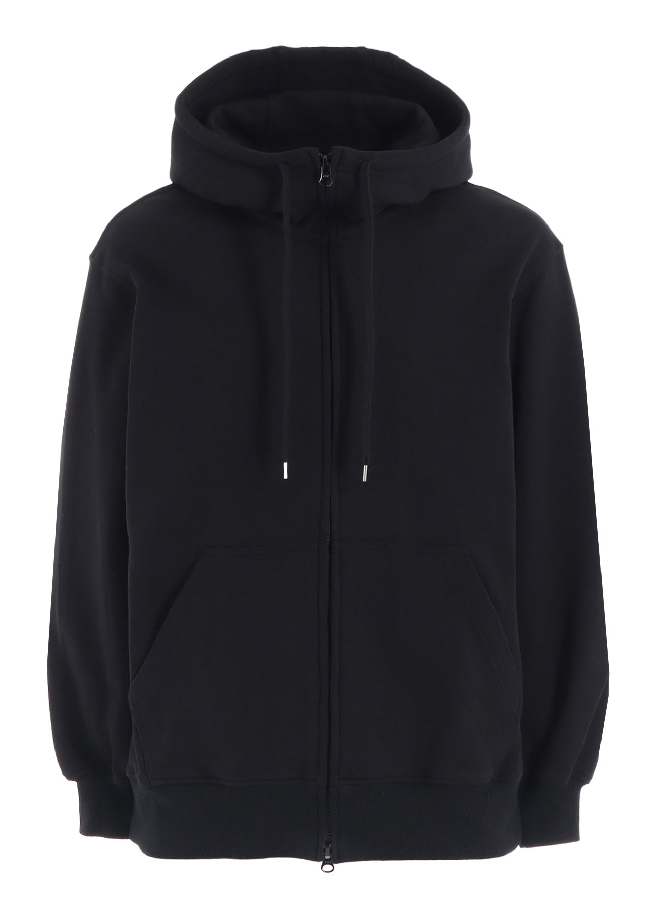 FRENCH TERRY FLOWER EMBROIDERY ZIP-UP HOODIE