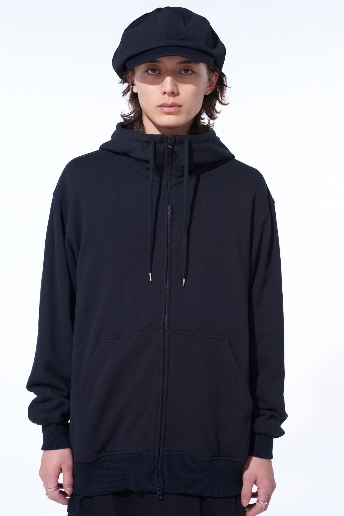 FRENCH TERRY FLOWER EMBROIDERY ZIP-UP HOODIE – THE SHOP YOHJI YAMAMOTO