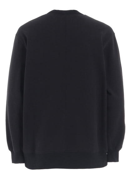 FRENCH TERRY FLOWER EMBROIDERY PULLOVER