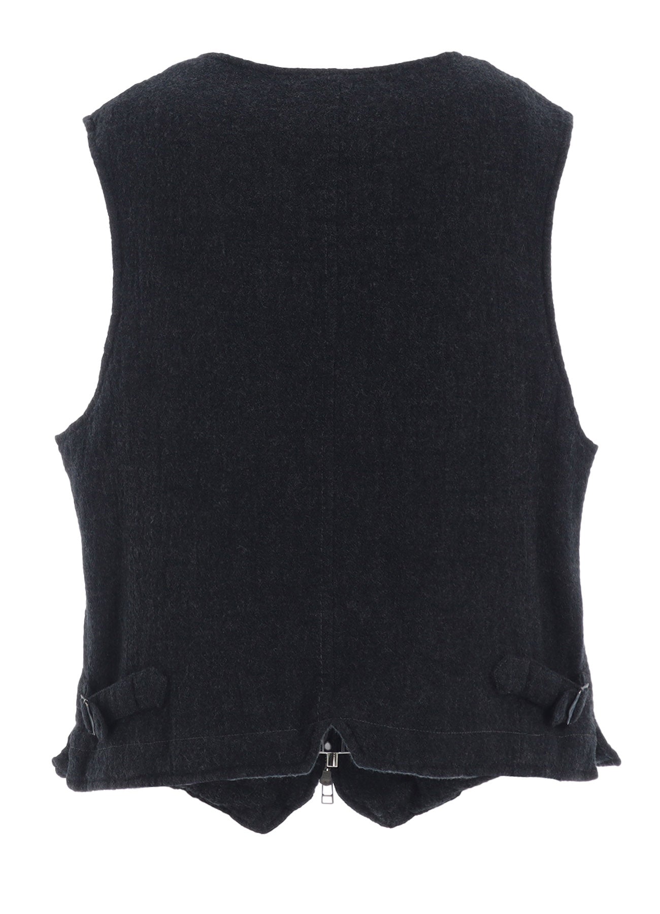 WOOL GAUZE ZIP UP VEST