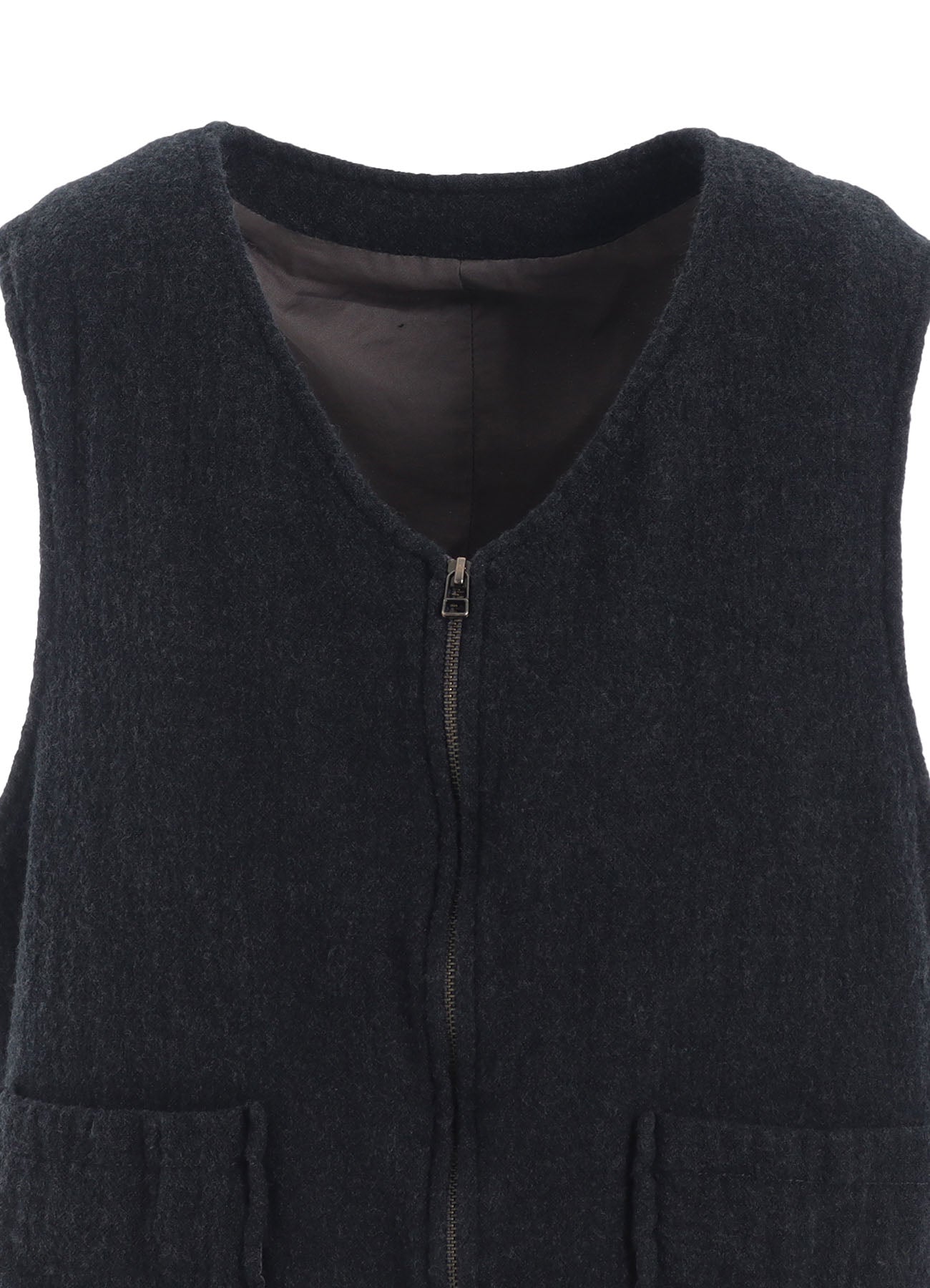 WOOL GAUZE ZIP UP VEST – THE SHOP YOHJI YAMAMOTO