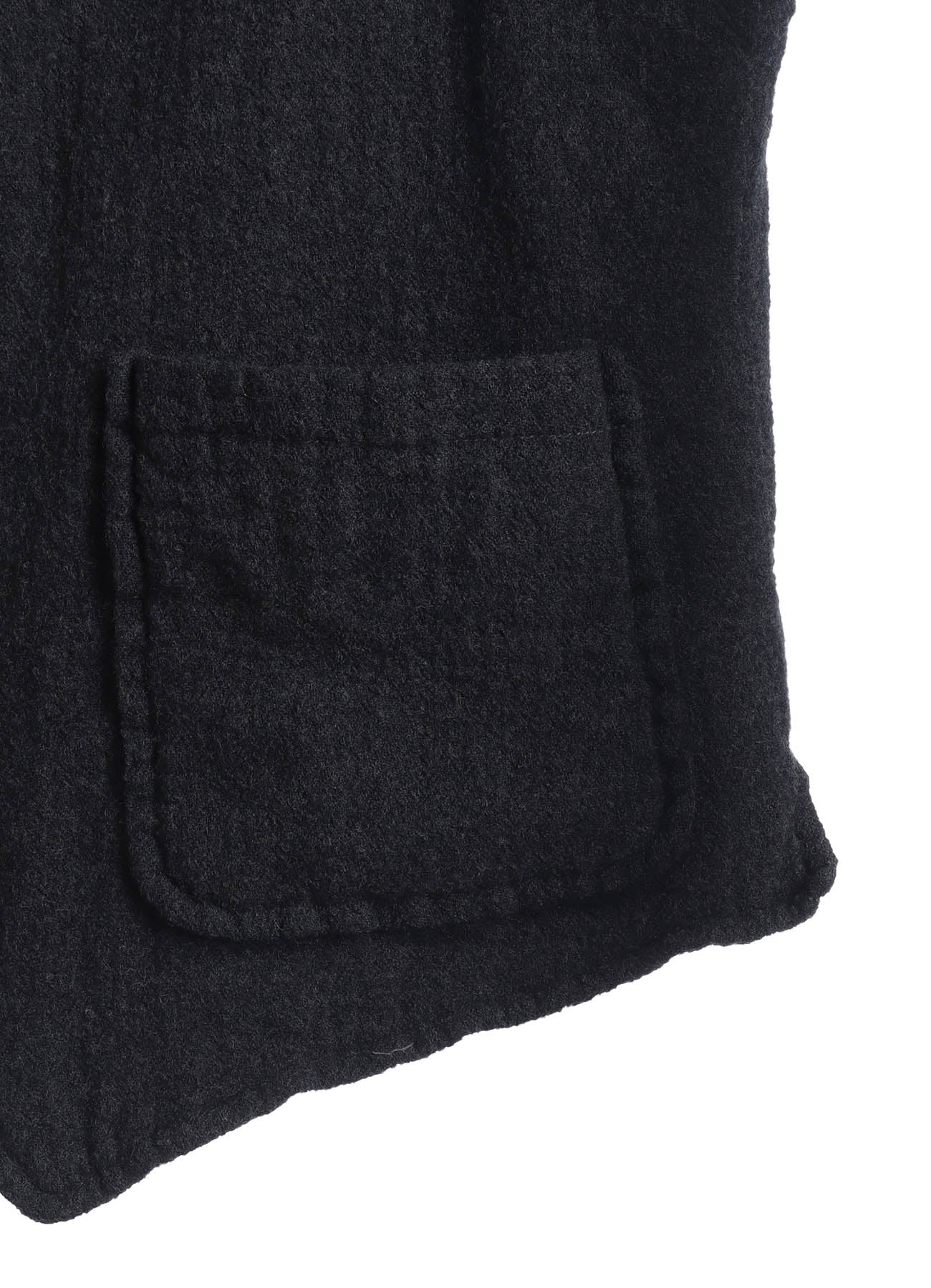 WOOL GAUZE ZIP UP VEST