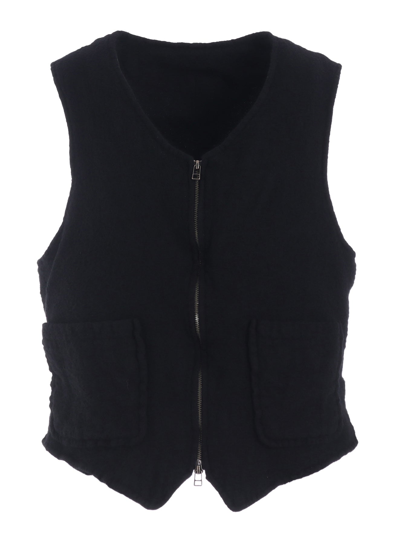 WOOL GAUZE ZIP UP VEST – THE SHOP YOHJI YAMAMOTO
