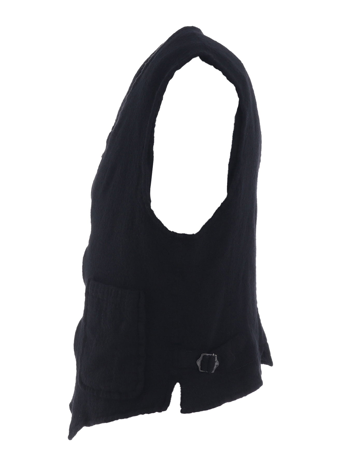 WOOL GAUZE ZIP UP VEST