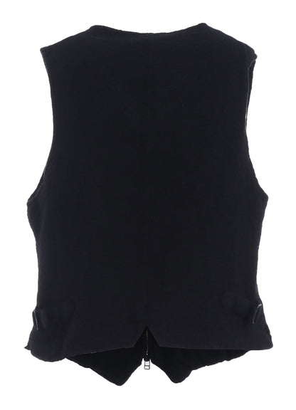 WOOL GAUZE ZIP UP VEST