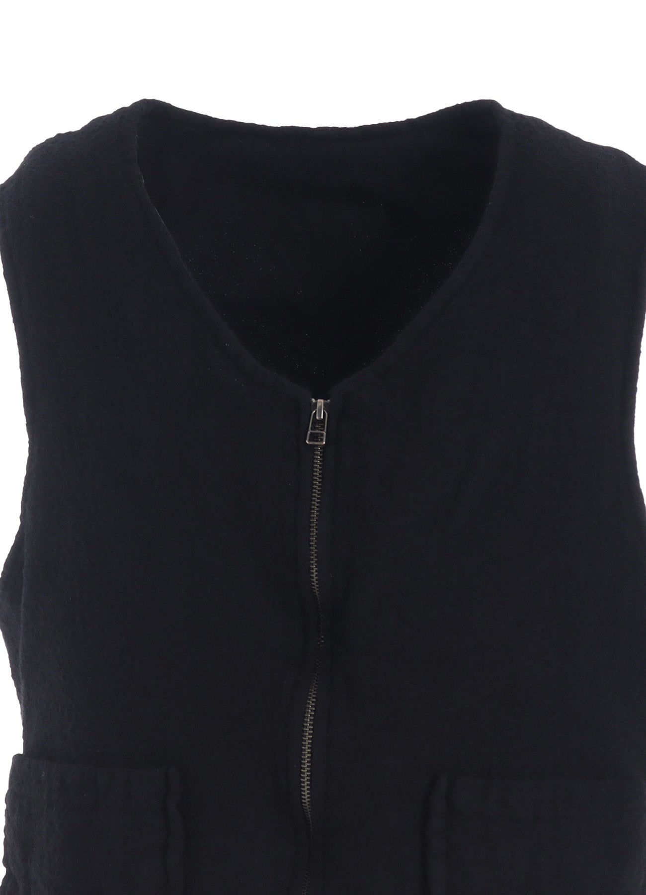 WOOL GAUZE ZIP UP VEST
