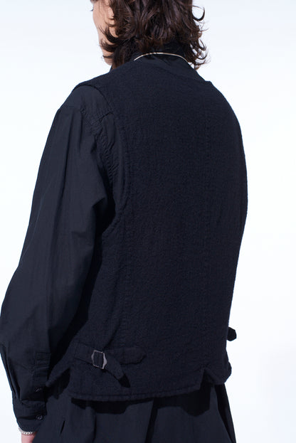 WOOL GAUZE ZIP UP VEST