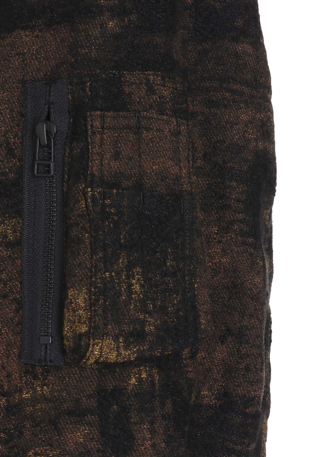 CHECK JACQUARD BOMBER JACKET