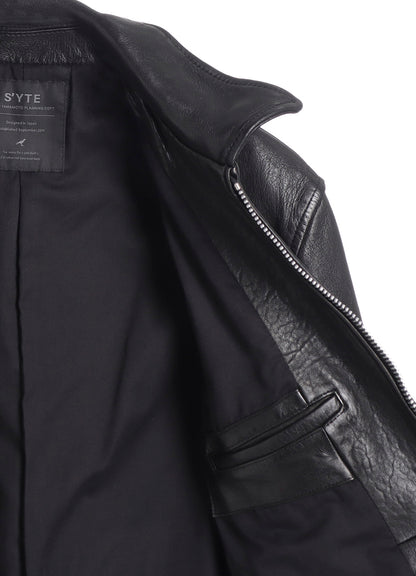 WASHED SHEEP LEATHER CLASSIC SINGLE-BREASTED JACKET