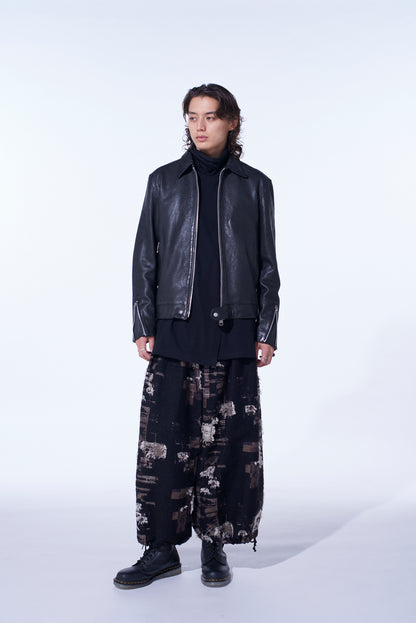 WASHED SHEEP LEATHER CLASSIC SINGLE-BREASTED JACKET
