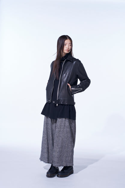 WASHED SHEEP LEATHER CLASSIC SINGLE-BREASTED JACKET