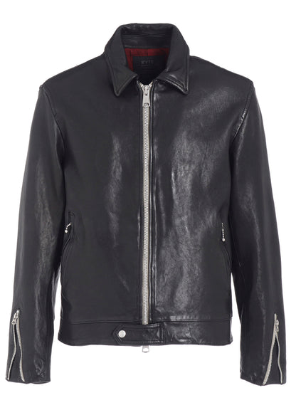 WASHED SHEEP LEATHER CLASSIC SINGLE-BREASTED JACKET