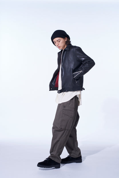 WASHED SHEEP LEATHER CLASSIC SINGLE-BREASTED JACKET