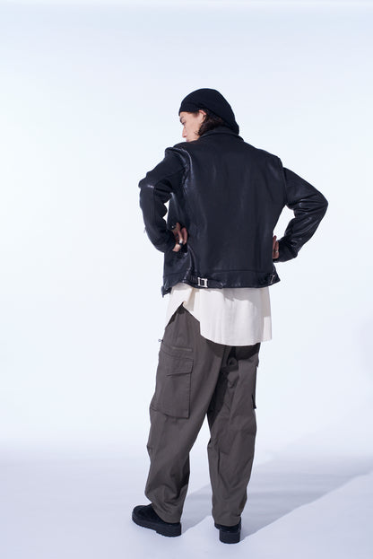WASHED SHEEP LEATHER CLASSIC SINGLE-BREASTED JACKET