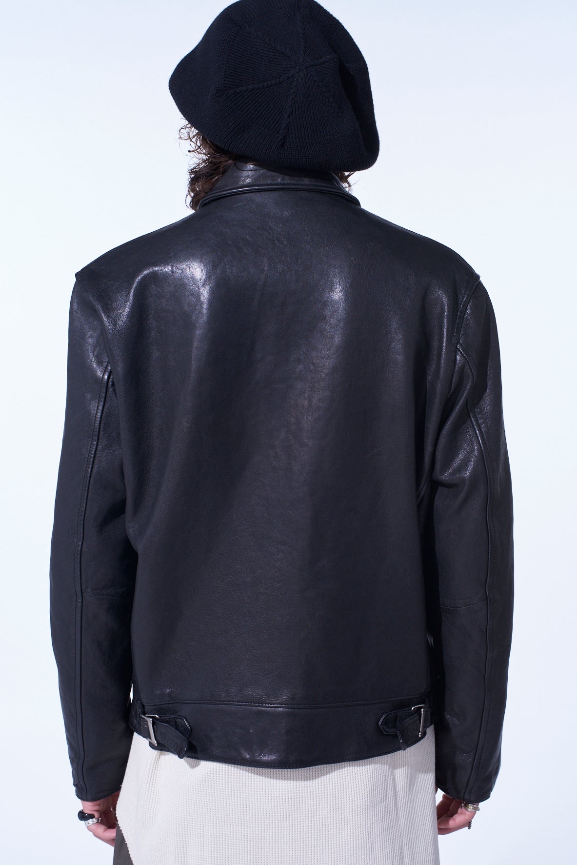 WASHED SHEEP LEATHER CLASSIC SINGLE-BREASTED JACKET – THE