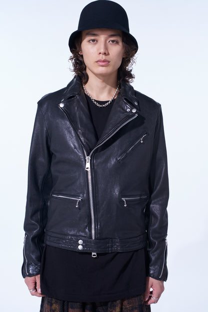 WASHED SHEEP LEATHER CLASSIC DOUBLE RIDERS JACKET