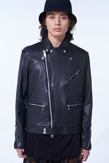 WASHED SHEEP LEATHER CLASSIC DOUBLE RIDERS JACKET