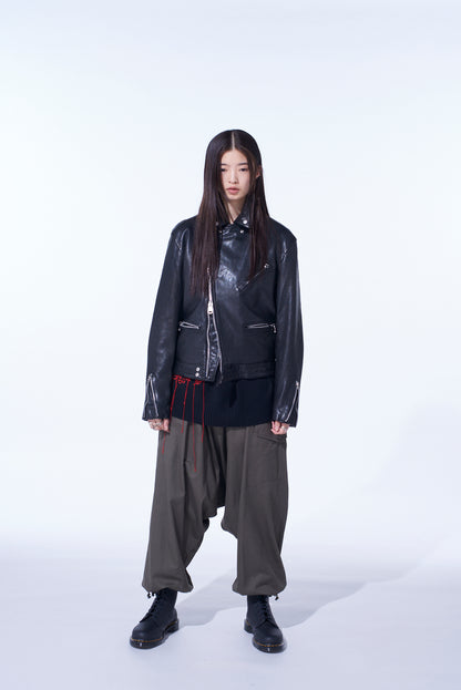 WASHED SHEEP LEATHER CLASSIC DOUBLE RIDERS JACKET