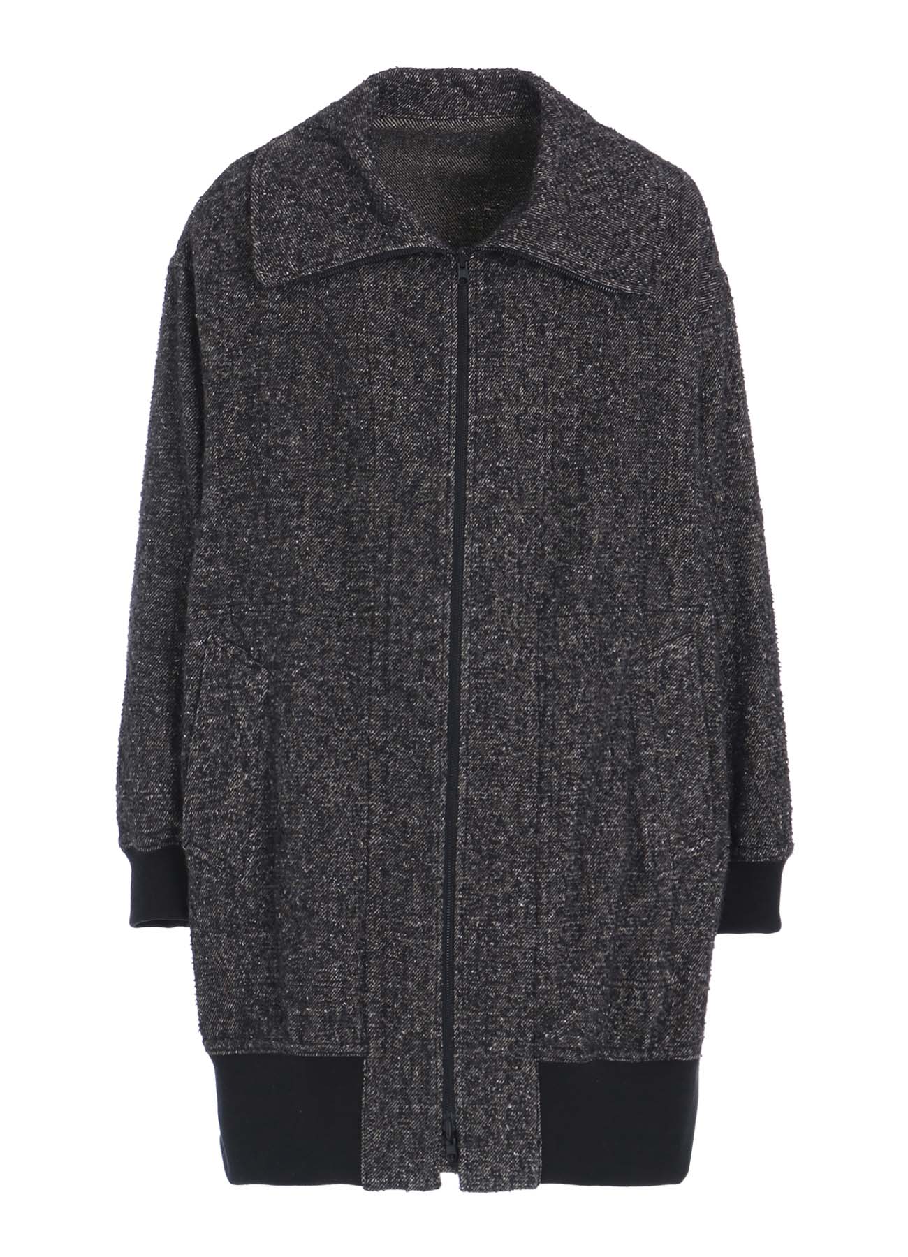 BRUSHED TWILL NEEDLE PUNCH RIVERSIBLE LONG TRUCK TOP