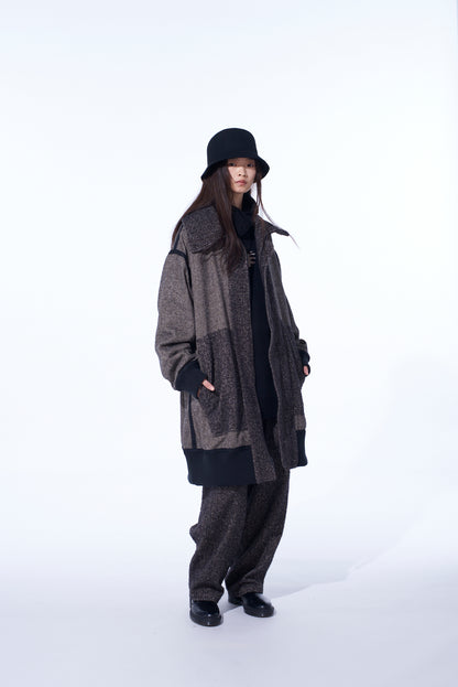 BRUSHED TWILL NEEDLE PUNCH REVERSIBLE LONG TRUCK TOP