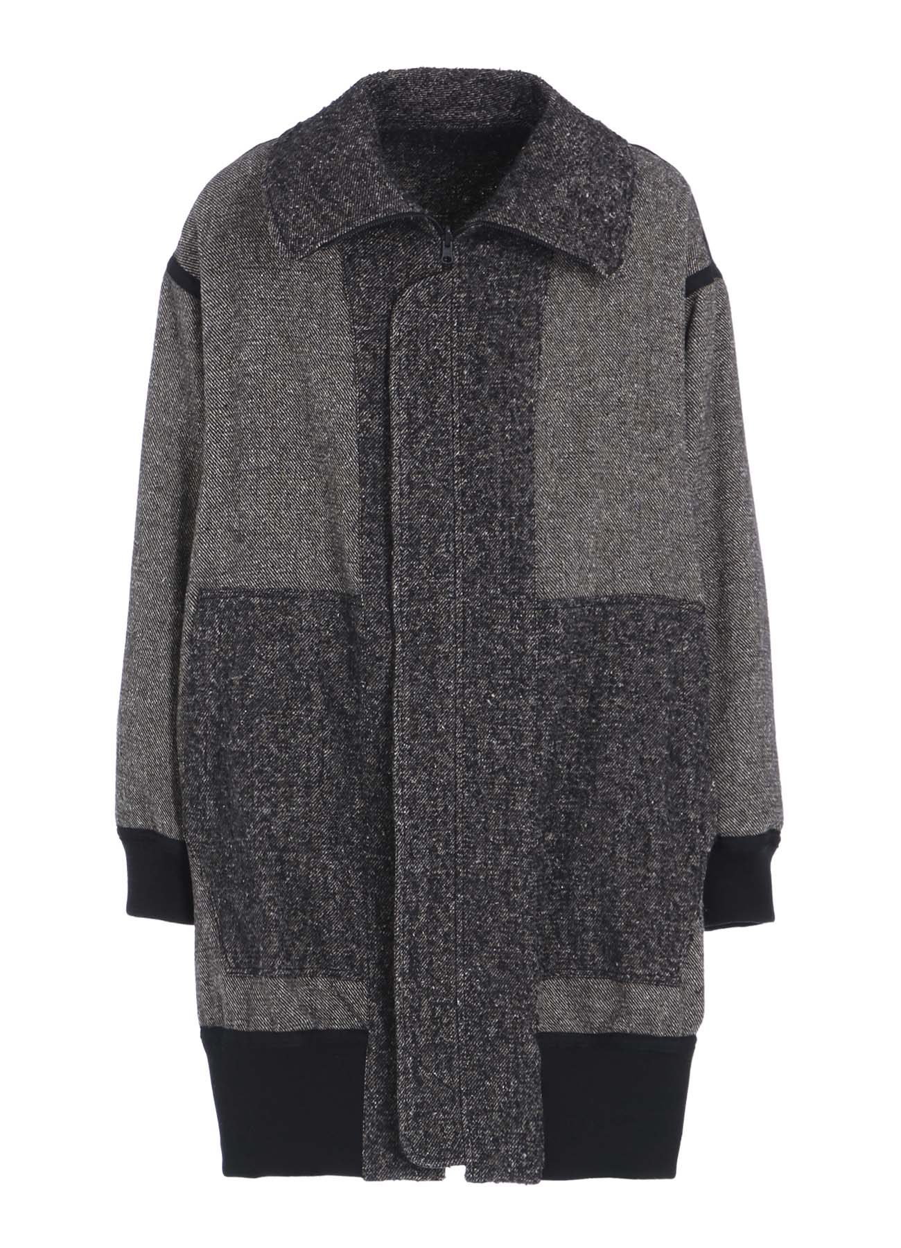 BRUSHED TWILL NEEDLE PUNCH RIVERSIBLE LONG TRUCK TOP