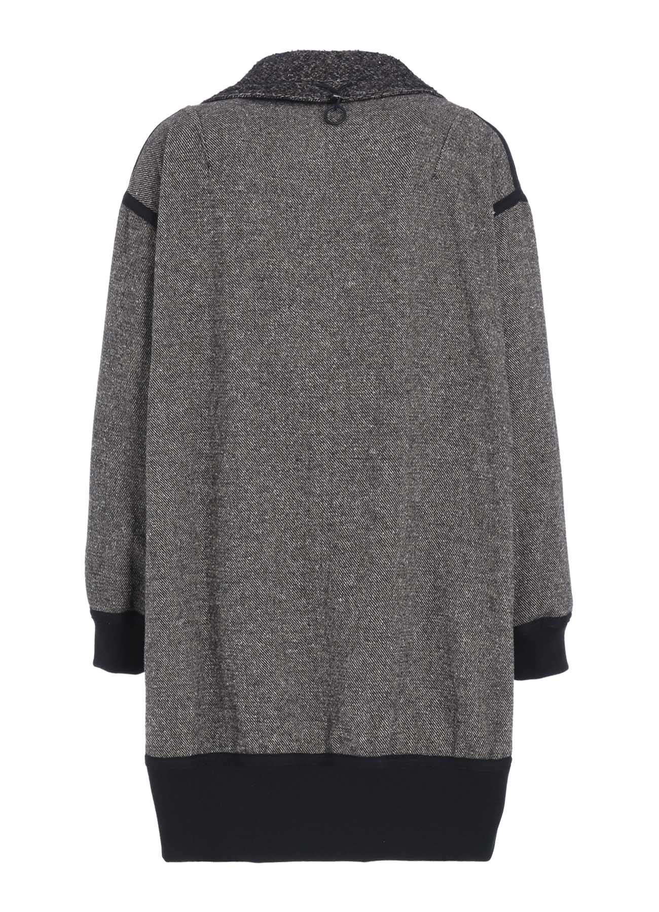 BRUSHED TWILL NEEDLE PUNCH RIVERSIBLE LONG TRUCK TOP