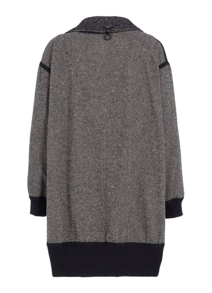 BRUSHED TWILL NEEDLE PUNCH RIVERSIBLE LONG TRUCK TOP