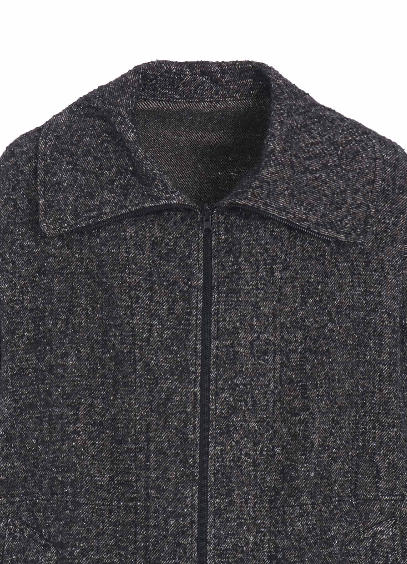 BRUSHED TWILL NEEDLE PUNCH RIVERSIBLE LONG TRUCK TOP