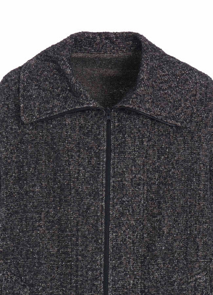 BRUSHED TWILL NEEDLE PUNCH RIVERSIBLE LONG TRUCK TOP