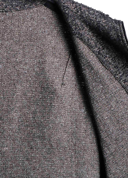 BRUSHED TWILL NEEDLE PUNCH RIVERSIBLE LONG TRUCK TOP