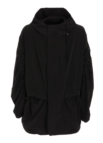 CREPE de CHINE SHIRRING MOUNTAIN PARKA