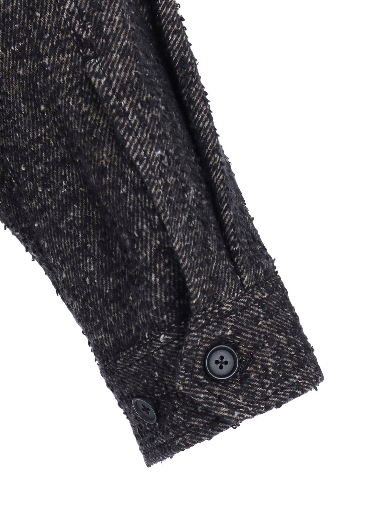 BRUSHED TWILL NEEDLE PUNCH EPAULETTE OVERSIZED BLOUSON