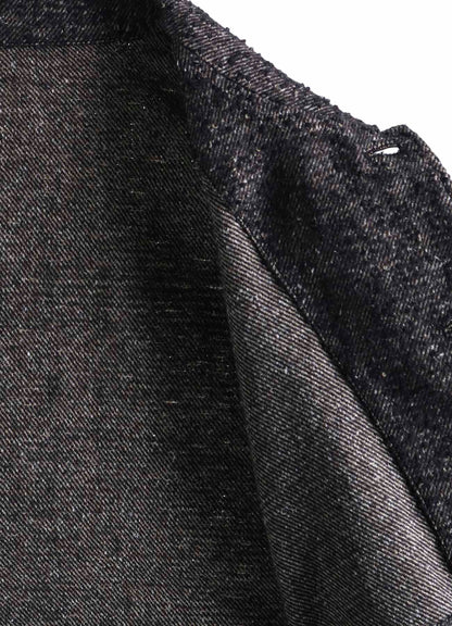 BRUSHED TWILL NEEDLE PUNCH EPAULETTE OVERSIZED BLOUSON
