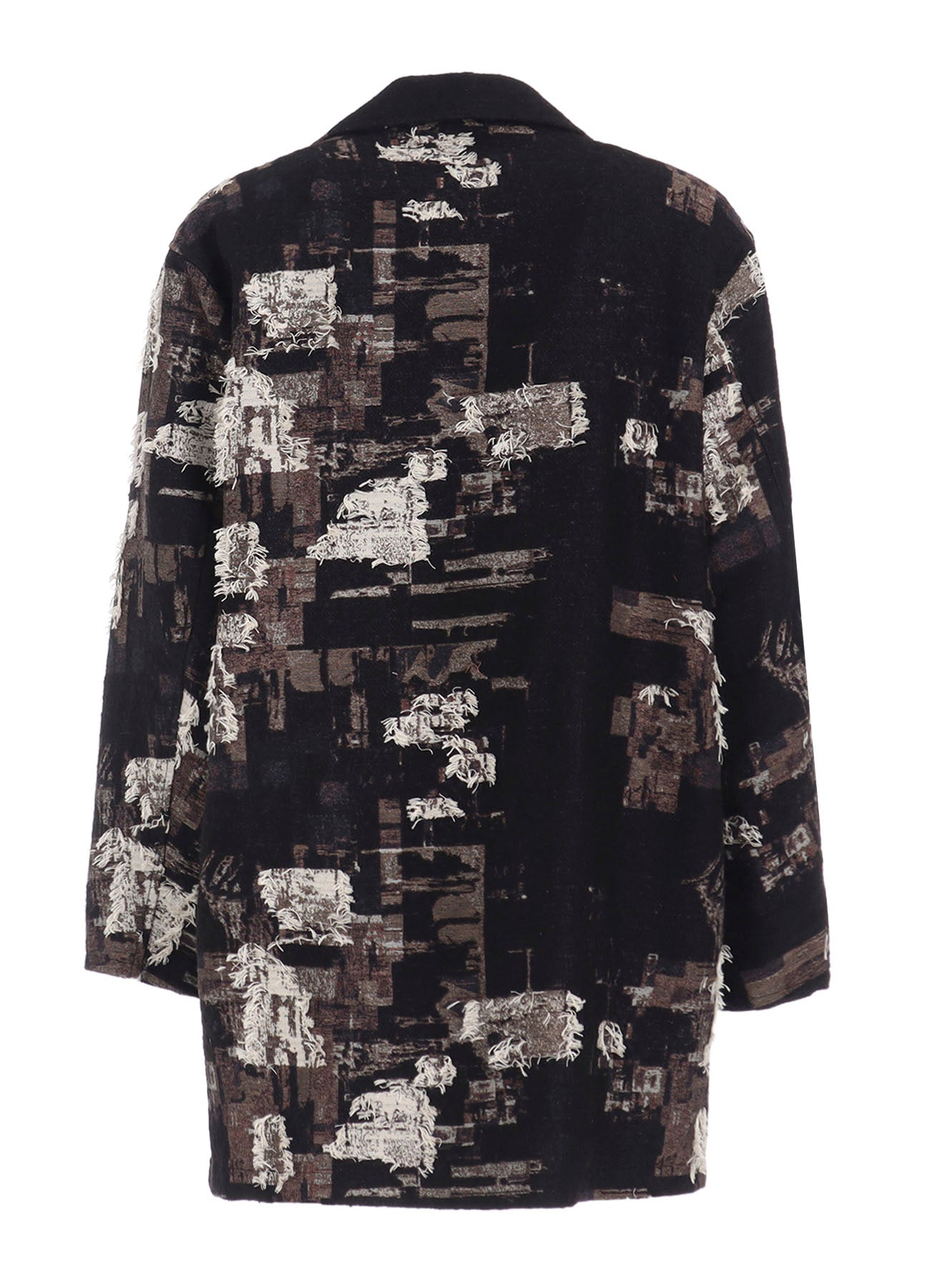 PATCHWORK CUT JACQUARD POCKET HALF COAT – THE SHOP YOHJI YAMAMOTO