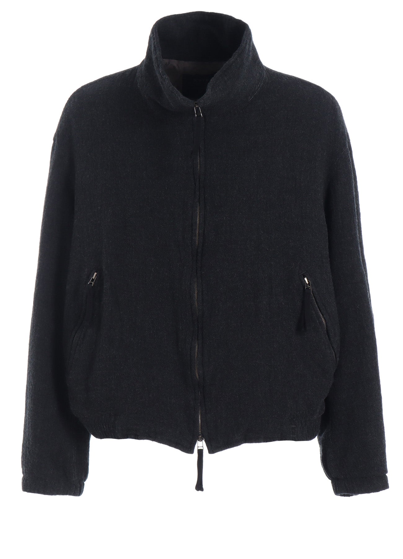 WOOL GAUZE ZIP-FRONT JACKET