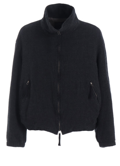 WOOL GAUZE ZIP-FRONT JACKET