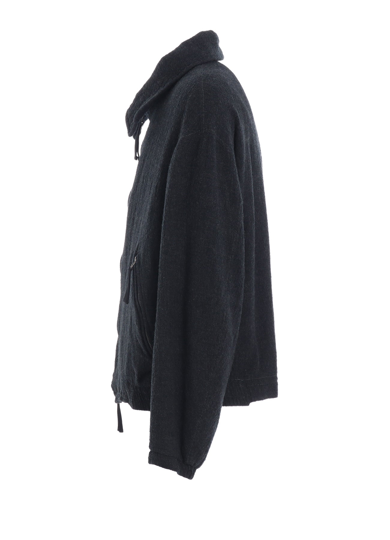 WOOL GAUZE ZIP-FRONT JACKET