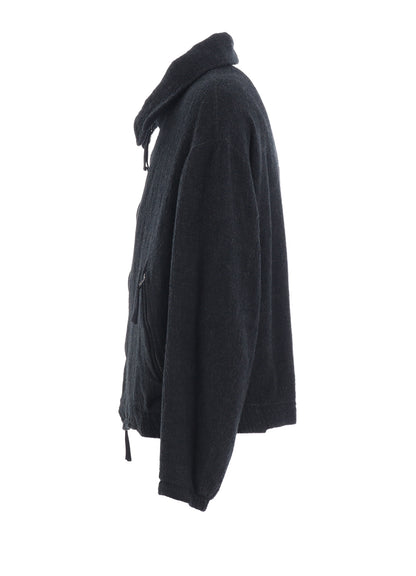 WOOL GAUZE ZIP-FRONT JACKET