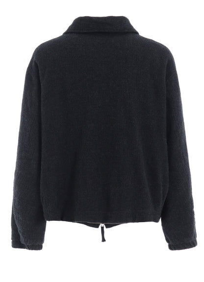 WOOL GAUZE ZIP-FRONT JACKET