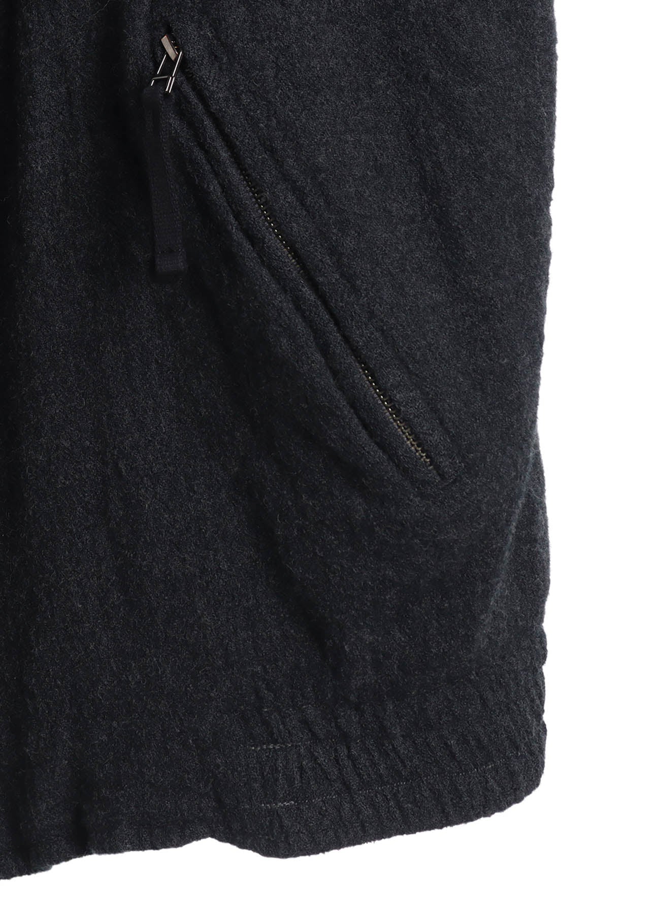 WOOL GAUZE ZIP-FRONT JACKET