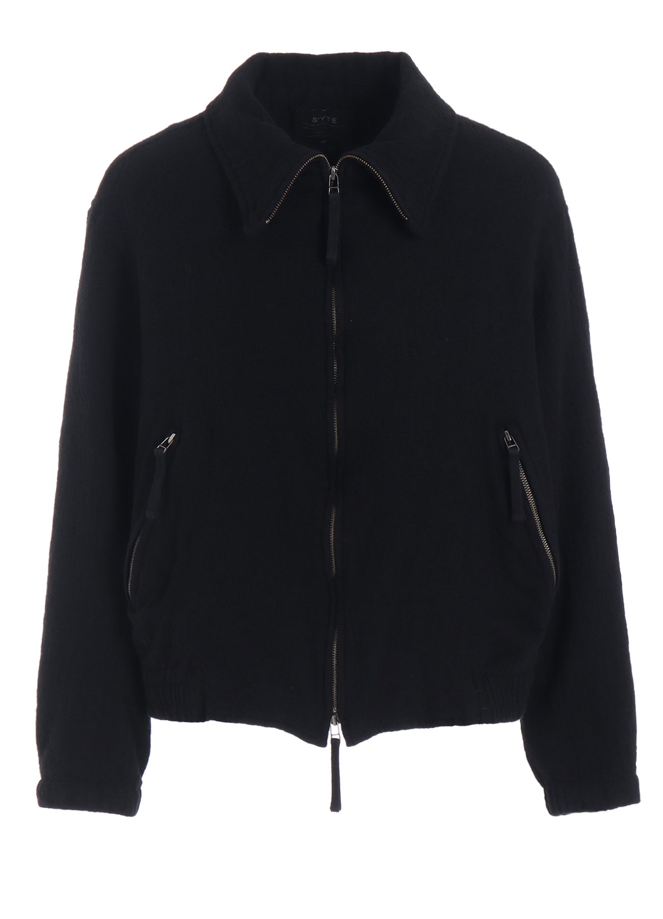 WOOL GAUZE ZIP-FRONT JACKET