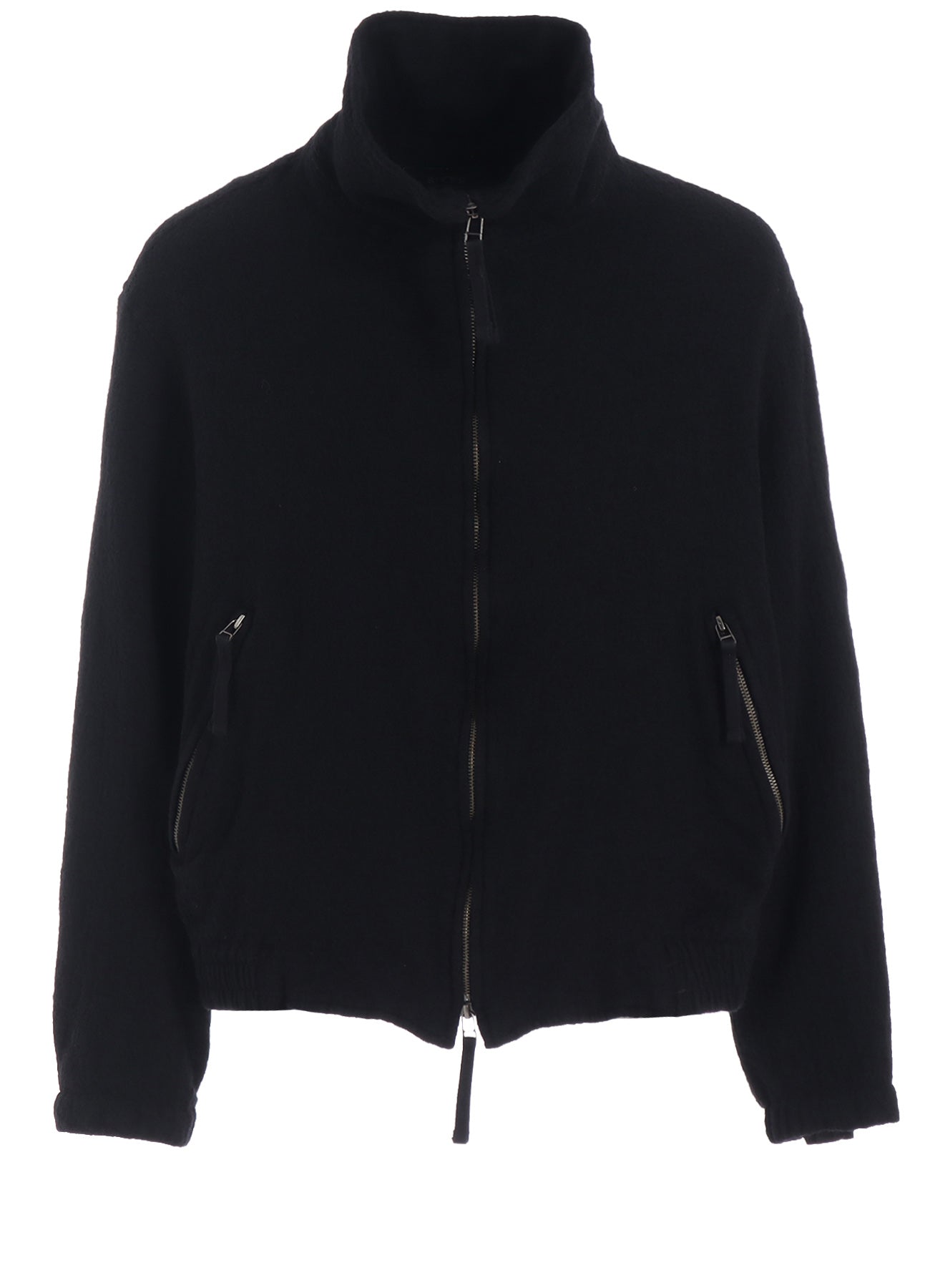 WOOL GAUZE ZIP-FRONT JACKET