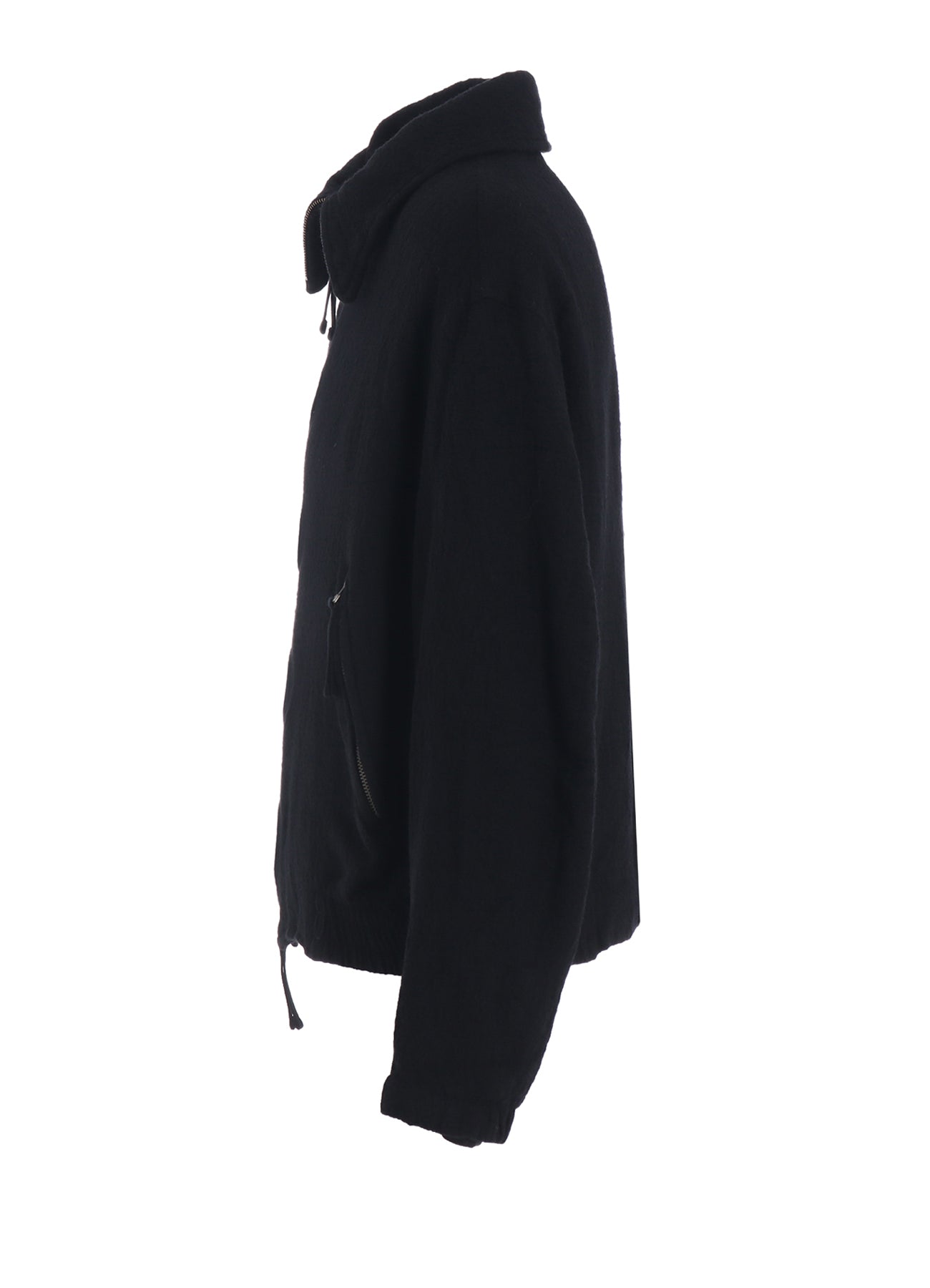 WOOL GAUZE ZIP-FRONT JACKET