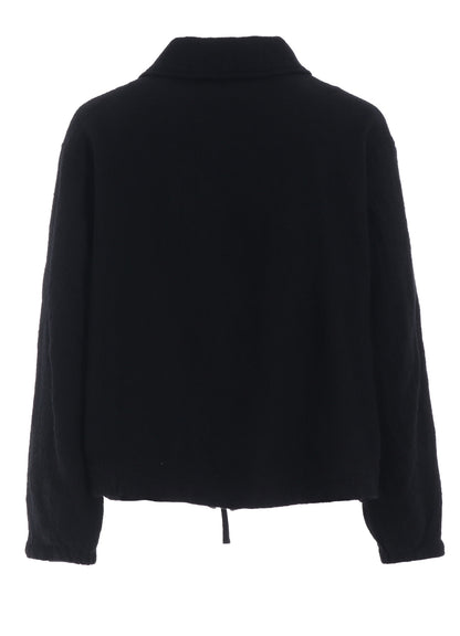 WOOL GAUZE ZIP-FRONT JACKET
