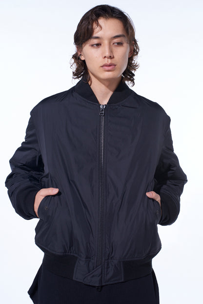 NYLON TWILL REVERSIBLE BOMBER JACKET