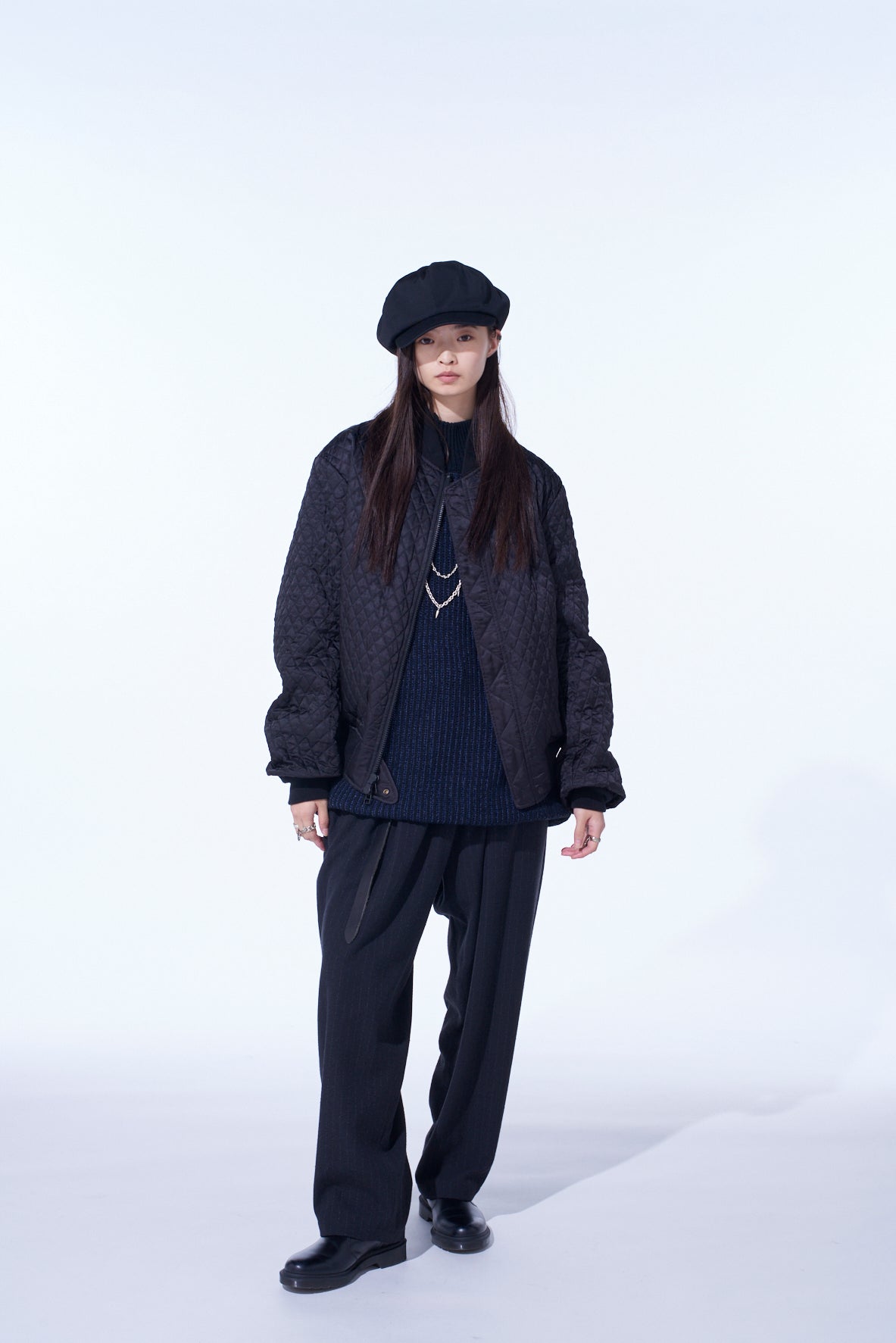 NYLON TWILL REVERSIBLE BOMBER JACKET